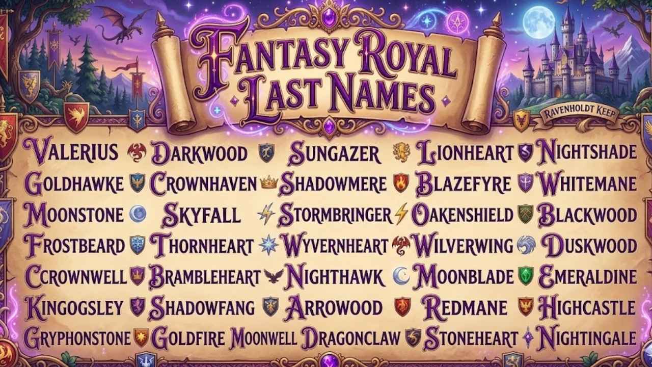 Fantasy Royal Last Names