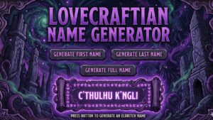 Lovecraftian Names