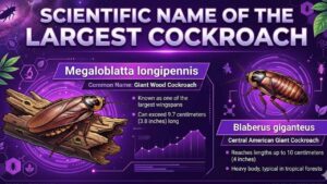 Scientific Name of the Largest Cockroach
