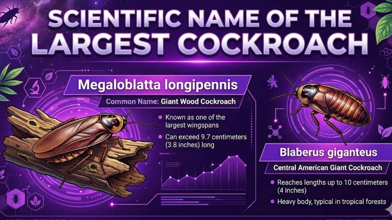 Scientific Name of the Largest Cockroach