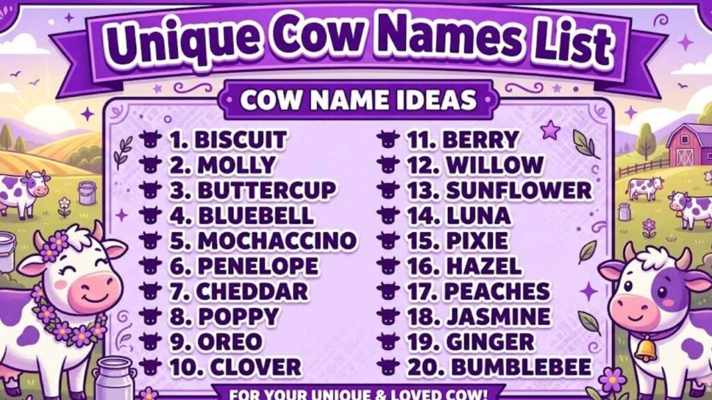 Unique Cow Names