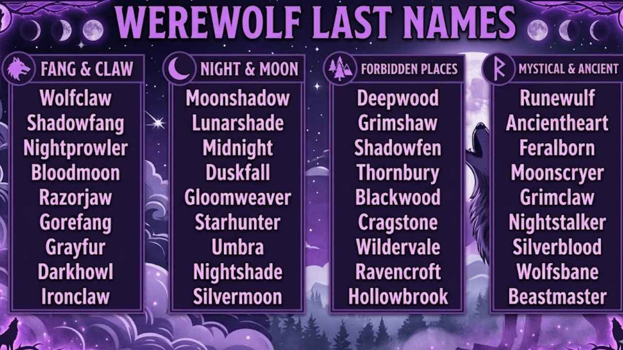 werewolf last names